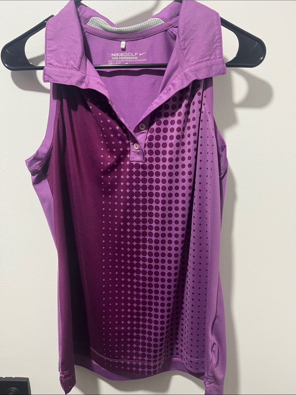 Nike Purple Ombre Dot Sleeveless Polo Tank